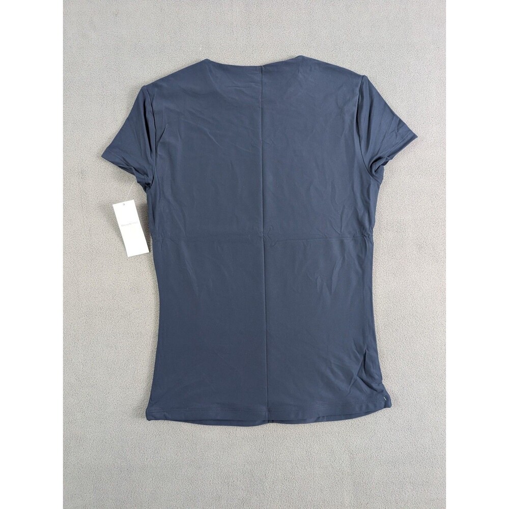 Abercrombie & Fitch Soft Matte Seamless Tuckable Baby Tee Navy Women's S NWT - Picture 2 of 6